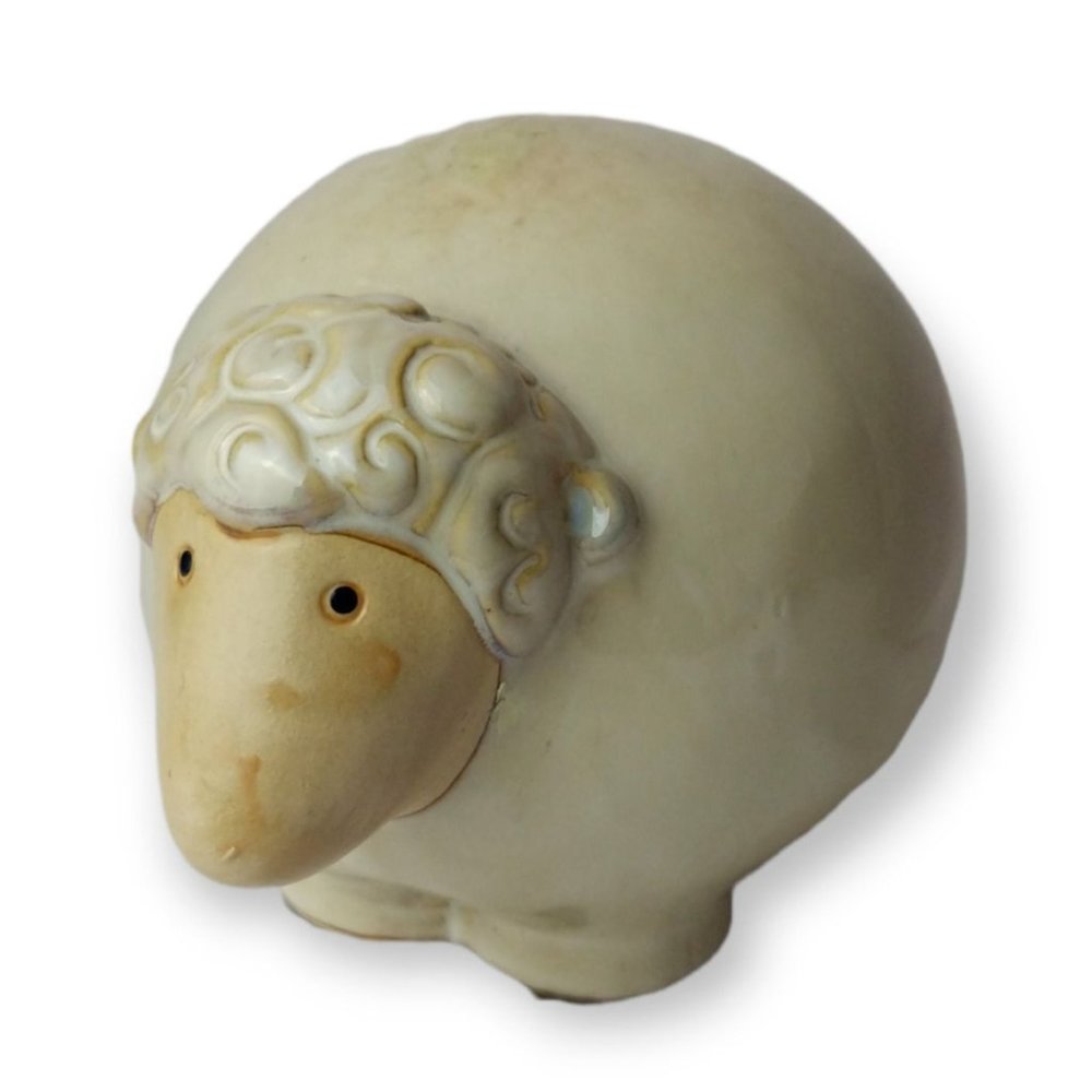 Shudehill Giftware Ceramic Sheep Lamb Decoration 4 inch (Whimsical Farmhouse)